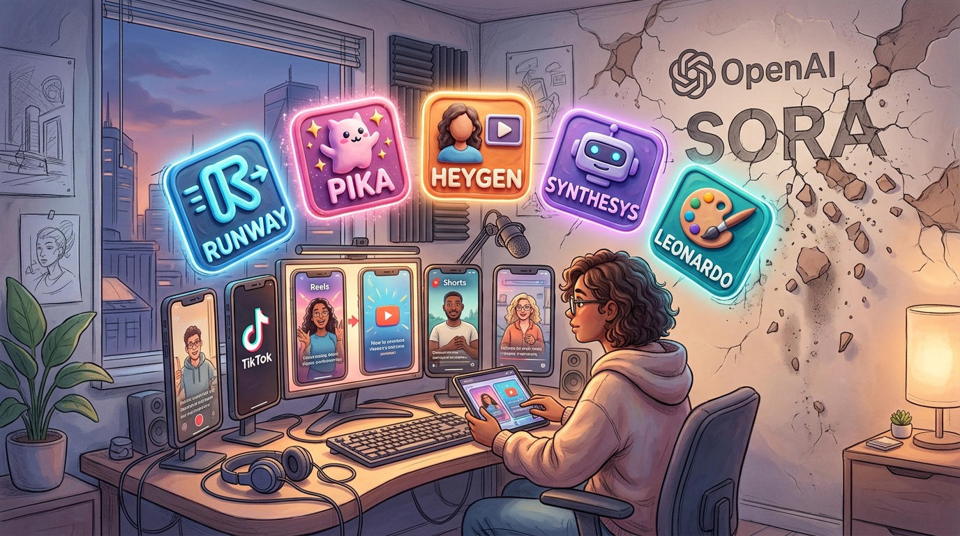 AI video generators compared as Sora alternatives for short-form creators in 2026